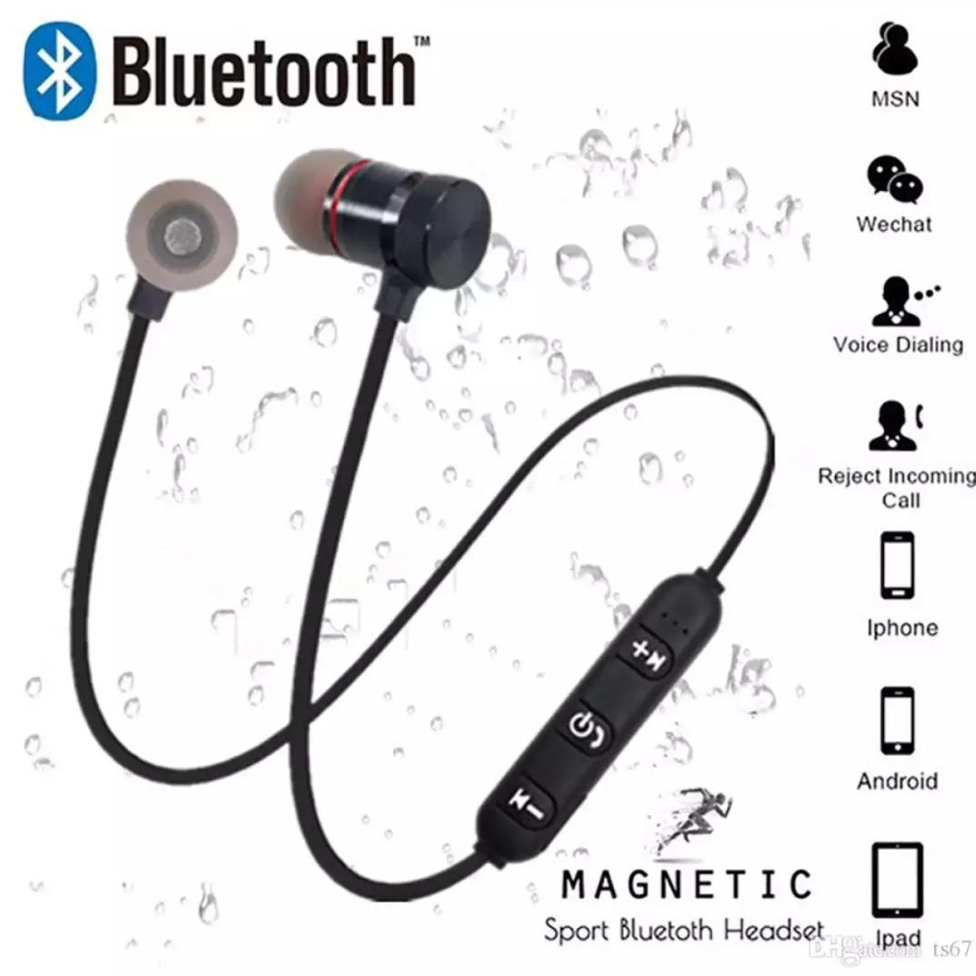 Wireless Bluetooth Headset / Bluetooth Hands Free Magnetic Adsorption Bass Sport Headphone for iPhone & Android - Gold