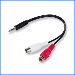 3.5mm to RCA Audio Video Cable, 3.5mm Male to 2 RCA Female AV Stereo Cable, DC Jack Y Adapter