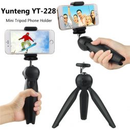 Yunteng YT-228 Mini Tripod Flexible Portable Stand Phone Holder for Phone