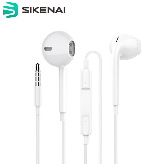 ORIGINAL Aux 3.5MM Stereo Music EarPhone Sikenai i6S