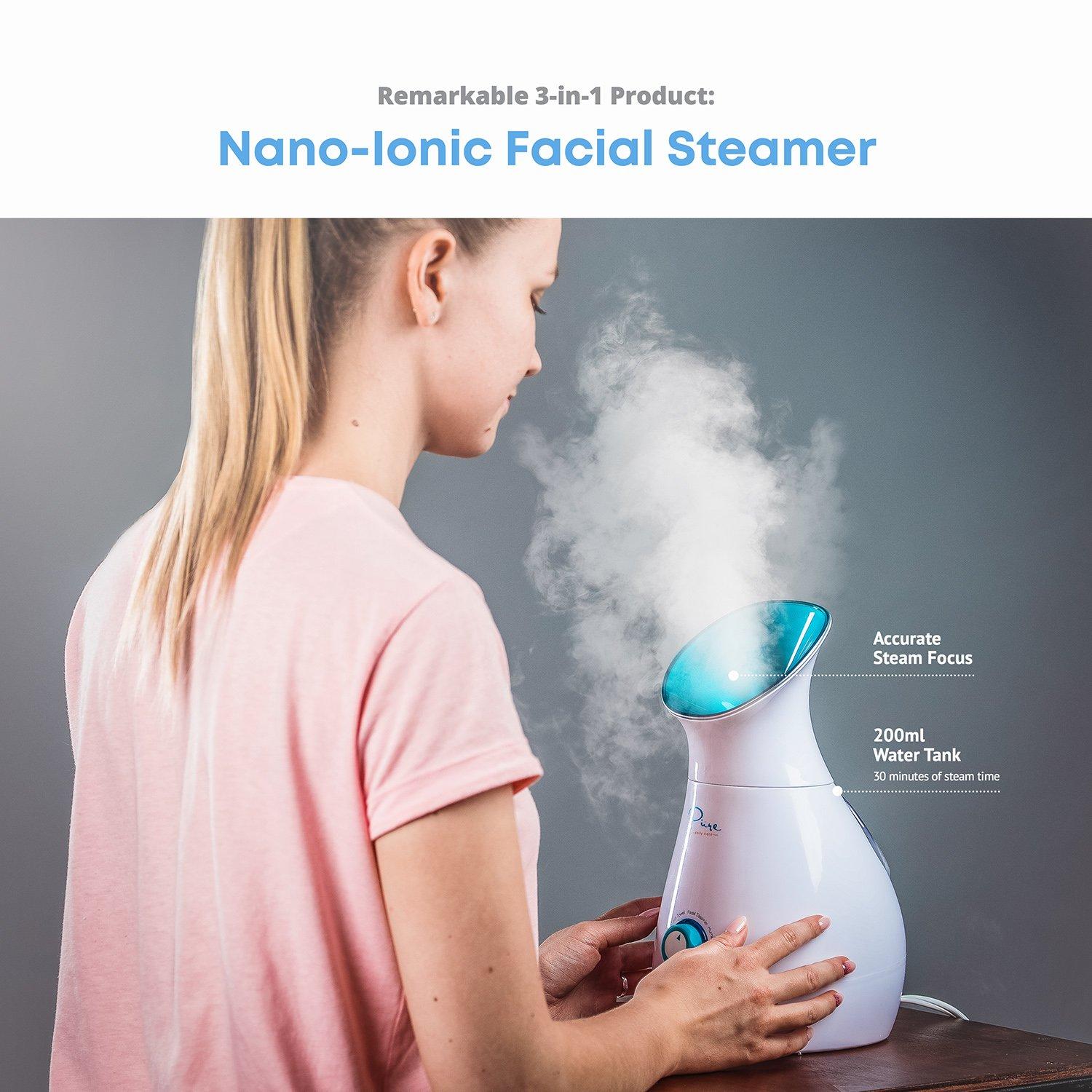 55ML Profession Facial Steamer Face Beauty Skin Care Spa Moisturizing Humidifier - Pink