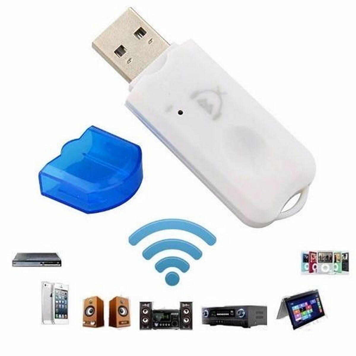 USB Wireless Bluetooth Audio Music Receiver Dongle Adapter For Car Home Speaker