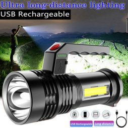 High Power LED Multi Function Camping USB Charging Flashlight, touch