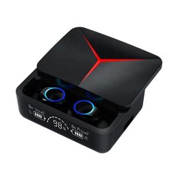 2023 New Design M90 Pro TWS Earbud BT 5.3 Audifonos Game LED Light Headset HiFi Sound Wireless Earphone with 1200mAh Power Bank