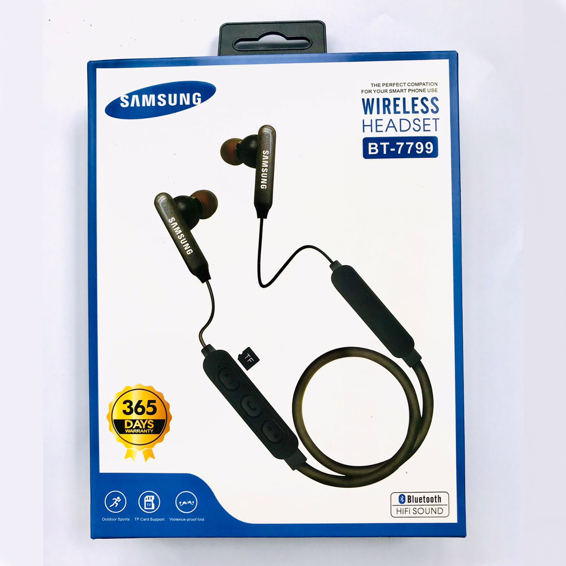 Wireless Earphone Bluetooth Wireless Headset Handfree BT-7799 Level On Pro Hi-Res AUDIO Micro SD Card Supported Neck Band Earphone Sports In-Ear Powerful Bass Blast Headset Earbuds