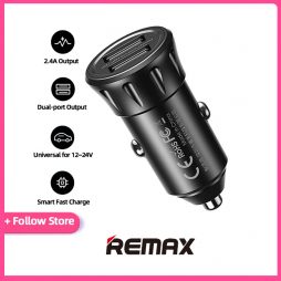 Remax RCC236 Dual Port USB 2.4A Quick Car Charger QC 4.0 3.0 Fast Charging for iPad Pro iPhone 12 Pro Max 11 Pro Max Samsung OPPO VIVO Xiaomi Redmi note 9