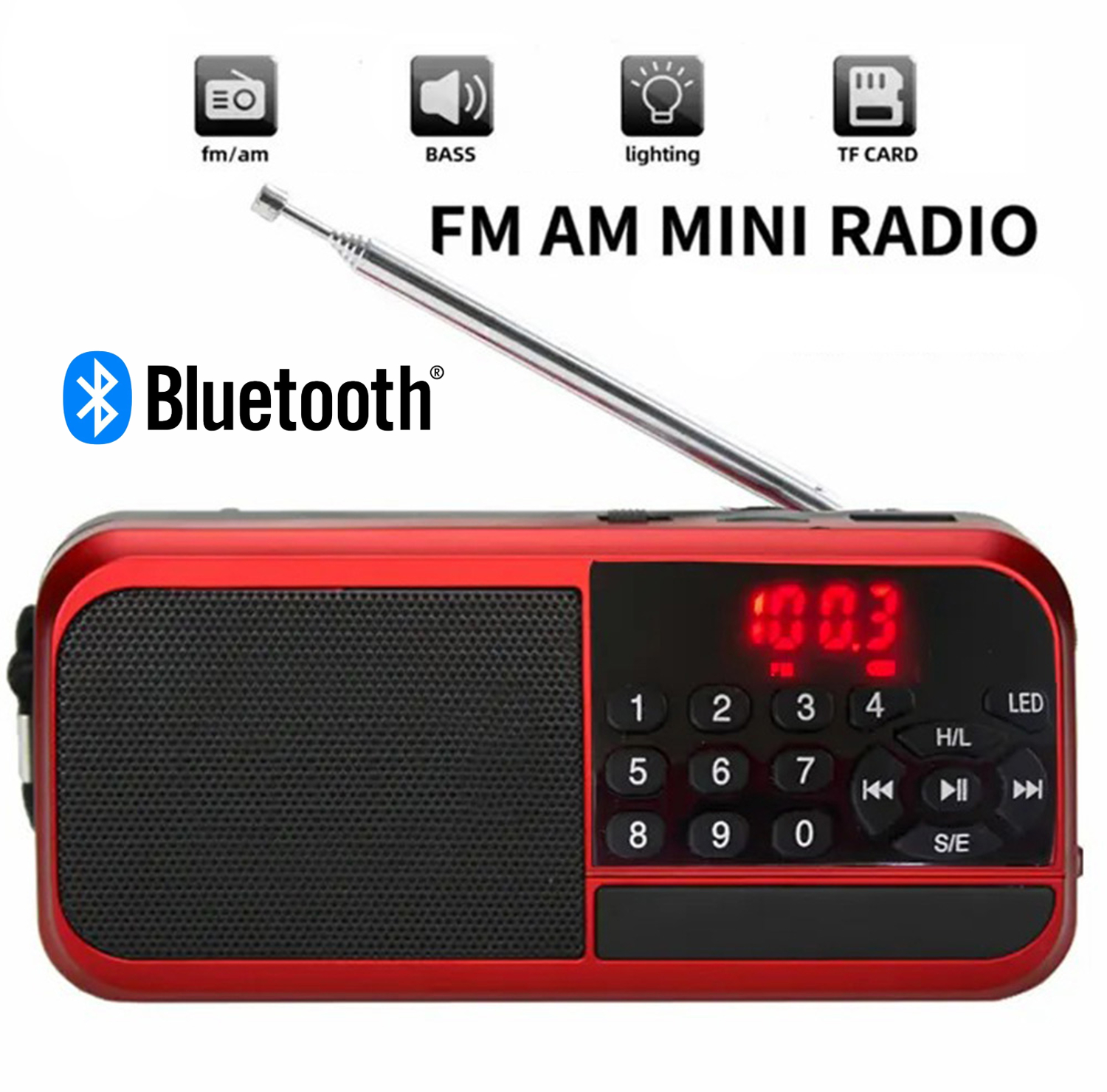 Coldyir CY-H798BT Rechargeable Portable Digital Extra Bass Mini Radio RECHARGEABLE BATTERY operated analog radio + bluetooth and a very strong 3d sound and excellent